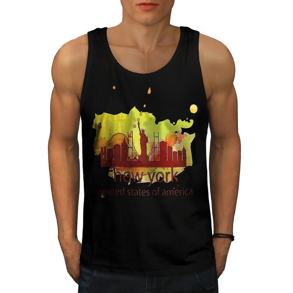 New York View Men Blacktank Top L