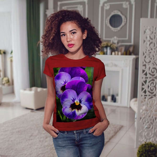 Pansy Wild Photo Women T-shirt S