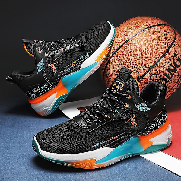 Basketskor för män Mode Halkfria Sneakers Andas Sportskor Yj991 Black 41