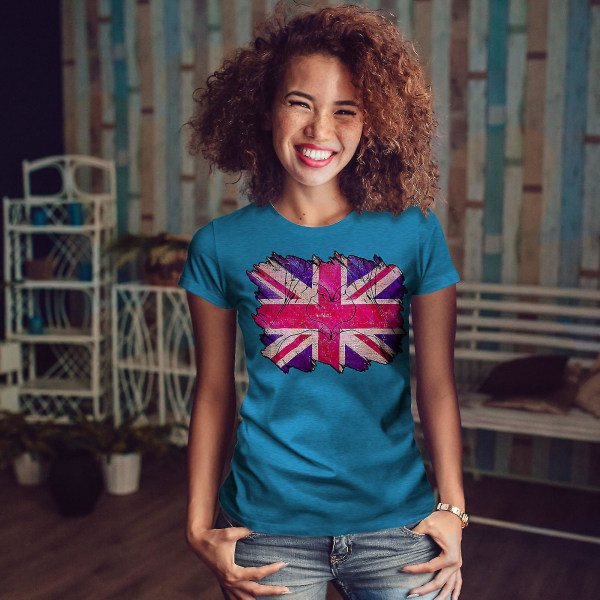 United Kingdom Heart Women Royal T-shirt S