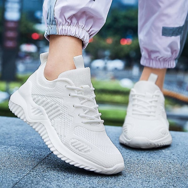 Herrsneakers Löptennisskor Lättviktsventilerande Sport Athletic 3C6851 White 44