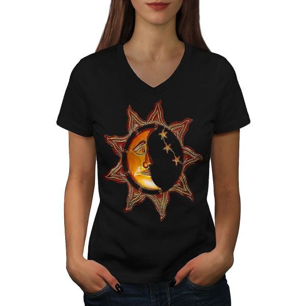 Sun Moon Dag Natt Space Women T-shirt XXL
