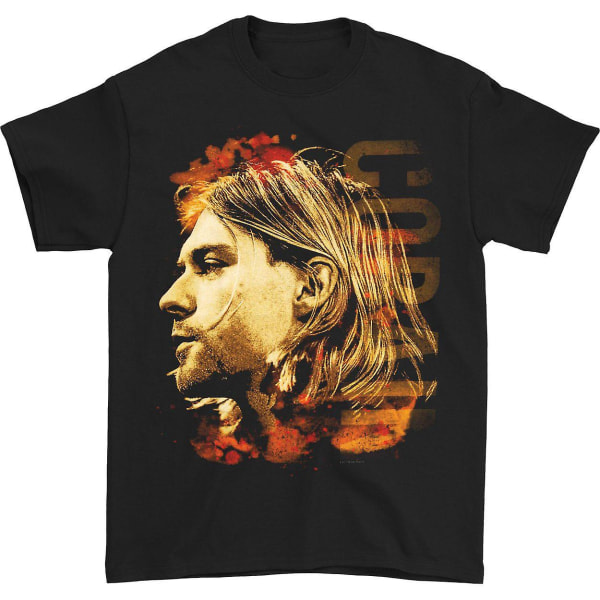 Nirvana Kurt Cobain Färgad sidovy Vanlig T-shirt för män XXL