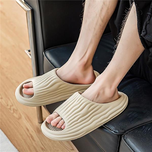 Strandtofflor för män Modesandaler Utomhus Halkfria inomhusskor 3B2038 Beige 40-41