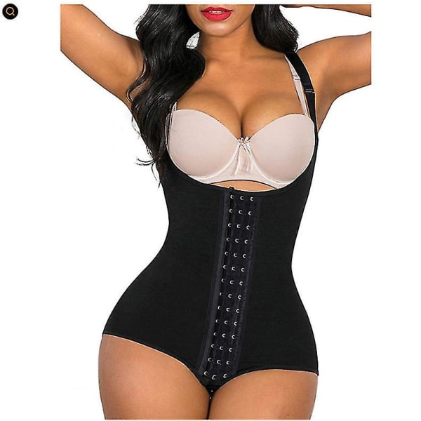 Lequeen Justerbar Kvinna Fajas Colombianska bantningsgörlar Platt Mage Shapewear Slida Korsett Waist Trainer Kroppsformare,blcack XXL