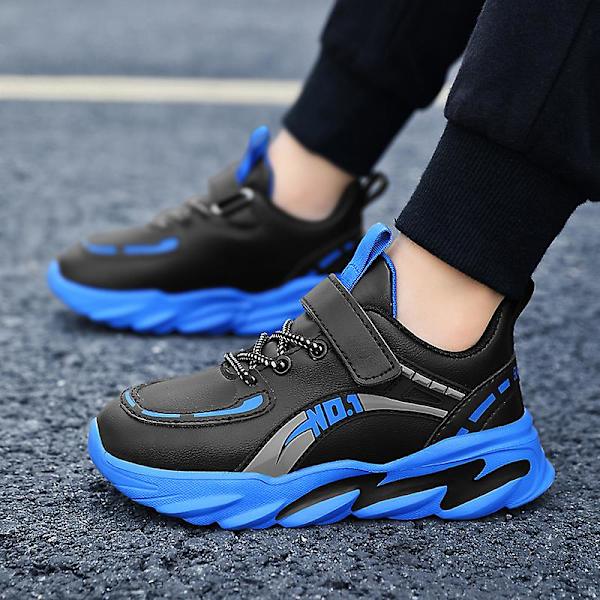 Barnsportskor Bekväma sneakers Löparskor Fr020-1 BlackBlue 34