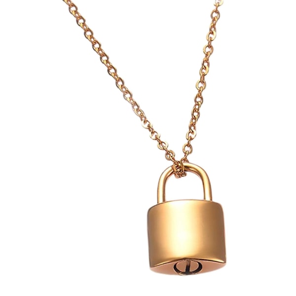 3xmini hänglås kremering urnhalsband Minnesakshänge för vänner Kvinnor Män Gyllene 3 Pcs