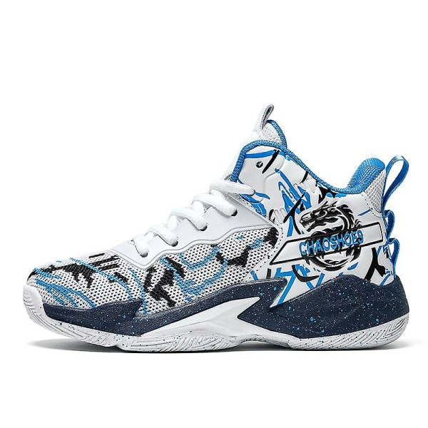 Basketskor för pojkar Mode Halkfria sneakers Sportskor som andas 3B232 Blue 31