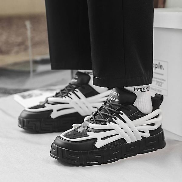 Herrsneakers Andas löparskor Mode Sportskor 3B0335 BlackWhite 41