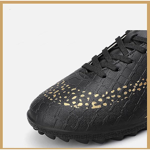 Män Athletic Outdoor Fotboll Sneaker Bekväma vuxna fotbollsskor Black 38