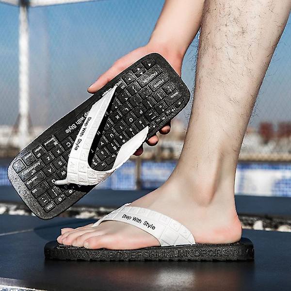 Strandskor för män Outdoor Damsandaler Water Mock Slippers C24 BlackWhite 41
