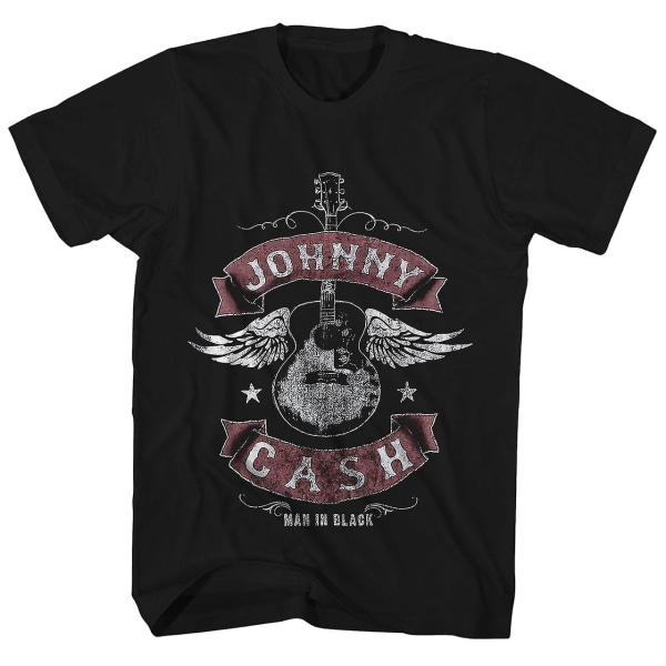 Johnny Cash T Shirt Bevingad gitarr Johnny Cash Shirt L