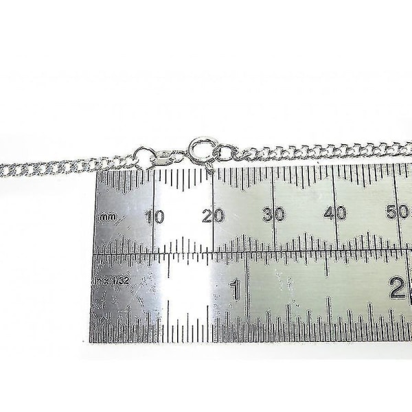 20 Inch Curb Sterling Silver Chain Halsband .925 X 1 Chains Halsband - 6408