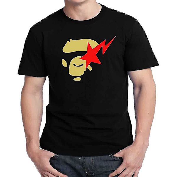 En T-shirt med logotyp för badande apa för män M