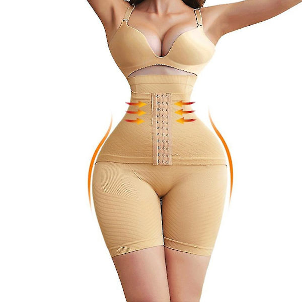 Dam Sömlös High Waist Trainer Butt Lifter Magbyxor Dam Shapewear Magkontroll Trosor Slimmande Underkläder Body Shaper,beige Asian size 4XL