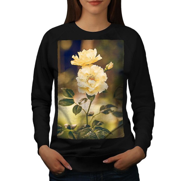 Flower Blossom Photo Women Blacksweatshirt XXL