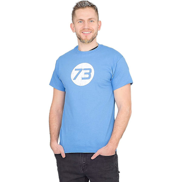 The Big Bang Theory Sheldon 73 Ljusblå Vuxen T-shirt X-Large