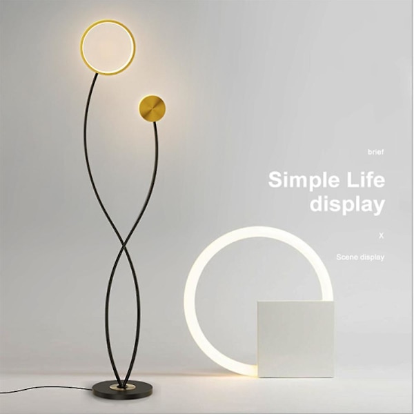 18W Soffbordsgolvlampa Vardagsrum Sovrum Sängbord Study Vertikal bordslampa (vitt ljus)