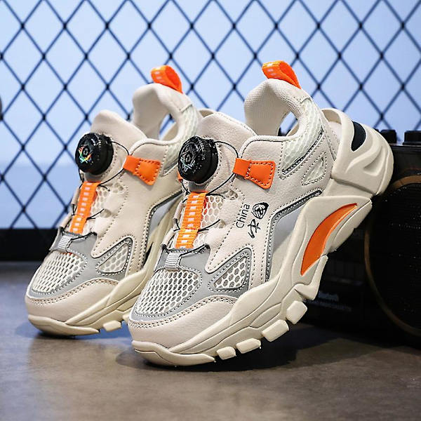 Sneakers för pojkar Andas löparskor Mode Sportskor 3C0371 Beige 32