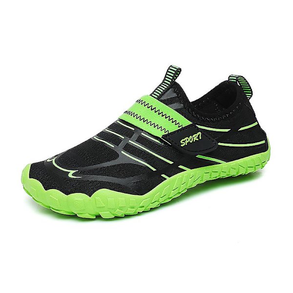 Vattenskor för barn River Walking Shoes Quick Dry River Sea Aqua Sneakers Strandskor 23 BlackGreen 38