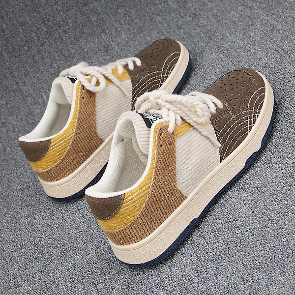 Casual för män Andas Sneakers Mode Sportskor Fr5857 Khaki 41