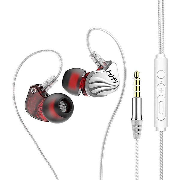 In-ear hörlurar med volymkontroll och mikrofon (svart)
