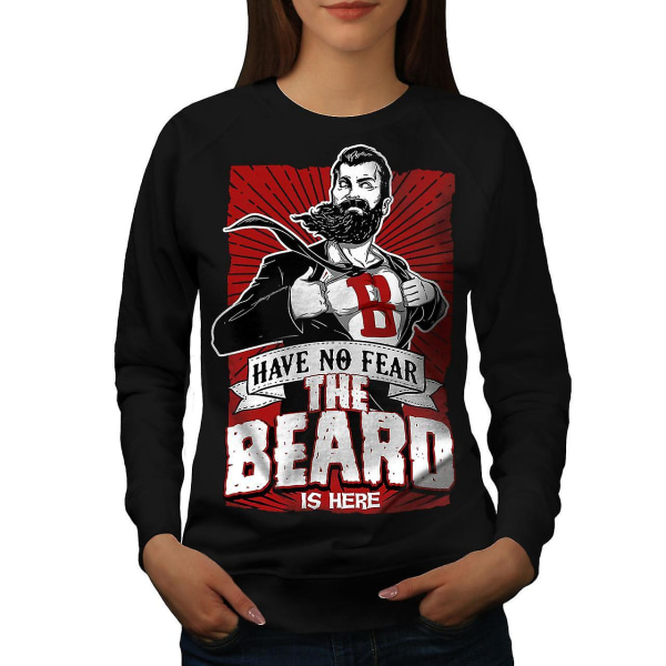 The Beard Is Here Women Blacksweatshirt S