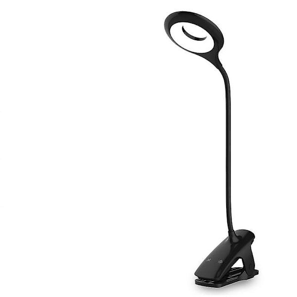 Lampor 12W LED USB Clip Lamp Läsa Sovrum Skrivbordslampa Svart Clamp Eye Protection Book Light
