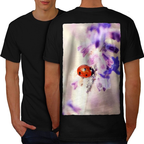 Lady Bug Flower Men T-shirt tillbaka XL