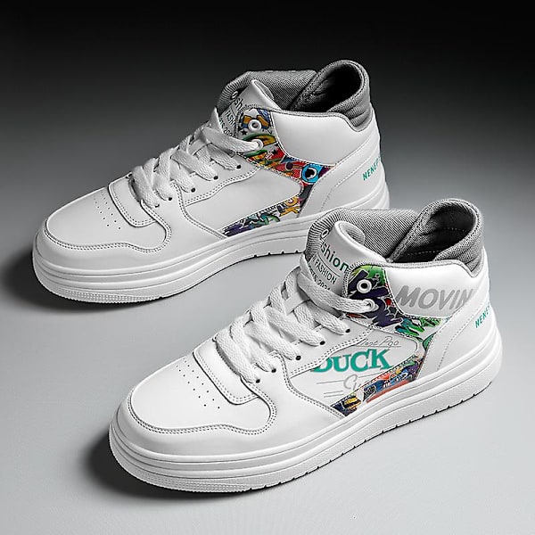 Sneakers för män High-Top Mode High-Top Casual Shoes 2C8922 Green 44