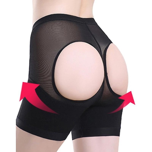 Kvinnor Butt Lifter Shapewear Body Shaper Hip Enhancer Control Trosor Seamless BLACK XL