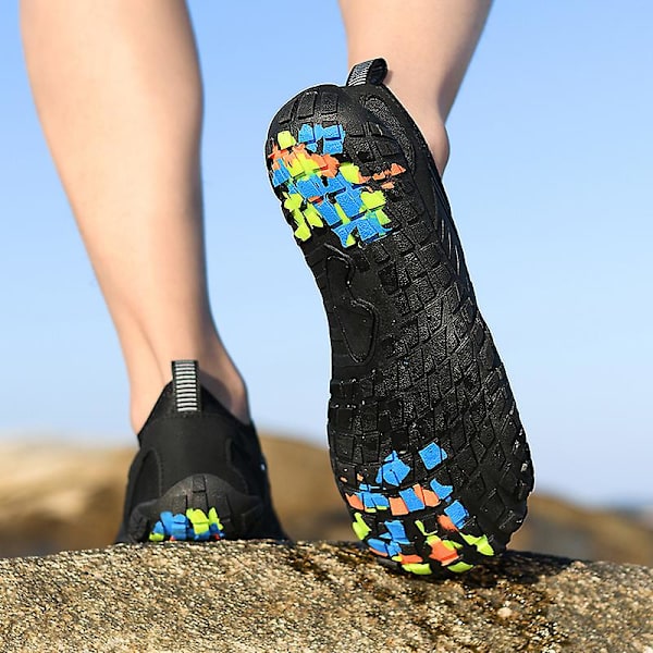 Vattenskor för män Quick Dry River Sea Aqua Sneakers River Walking Shoes Beach Shoes 22 Black 43