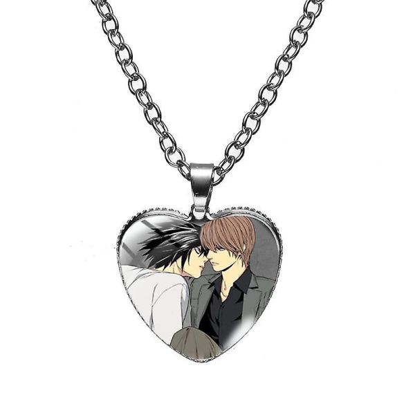 Death Note Heart Hänge Halsband Anime Art Foto Glas Kupol Halsband Män Kvinnor Smycken Presenter