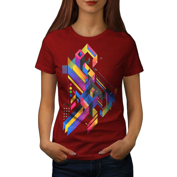Abstrakt labyrint kvinnor T-shirt L