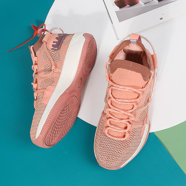 Basketskor för män Mode löparskor Andas Sneakers 3C805 Pink 38