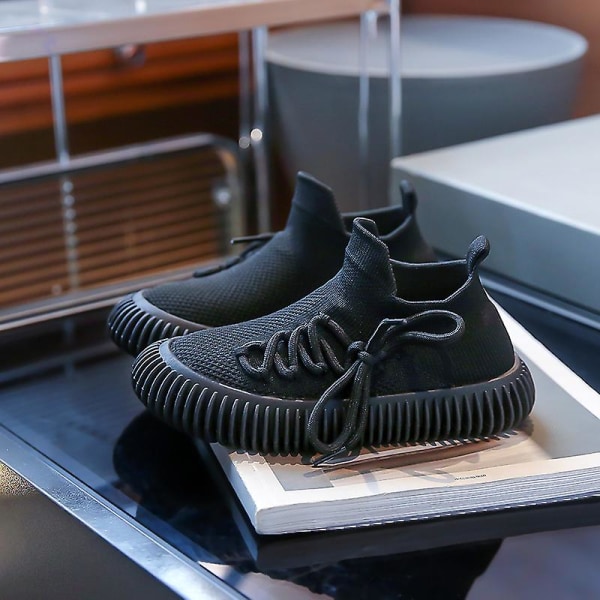 Sneakers för barn Andas löparskor Mode Pojkar Flickor Sportskor 2Lk8-2 Black 37