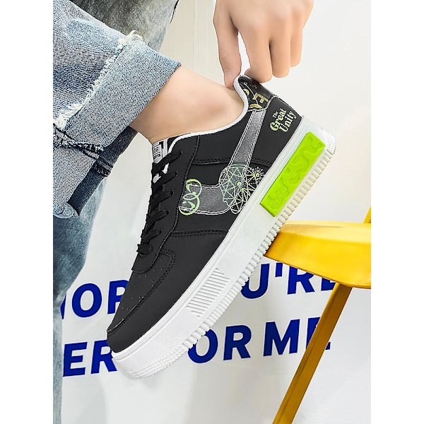 Herr Sneakers Andas Dam Skateboard Skor Löparskor Yjf076 Black 44