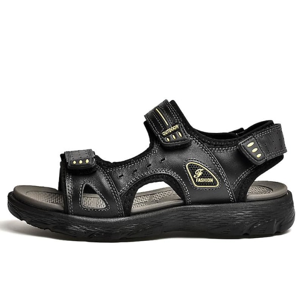 Män Dam Strandtofflor Modesandaler Utomhus Halkfria inomhusskor 9630 Black 39