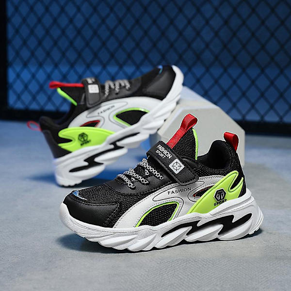 Pojkar Flickor Sneakers Andas löparskor Mode Sportskor 3Af858 Black 34