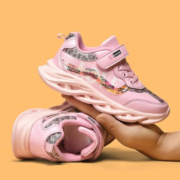 Sneakers för flickor Andas löparskor Mode Sportskor för barn 3A899 Pink 28