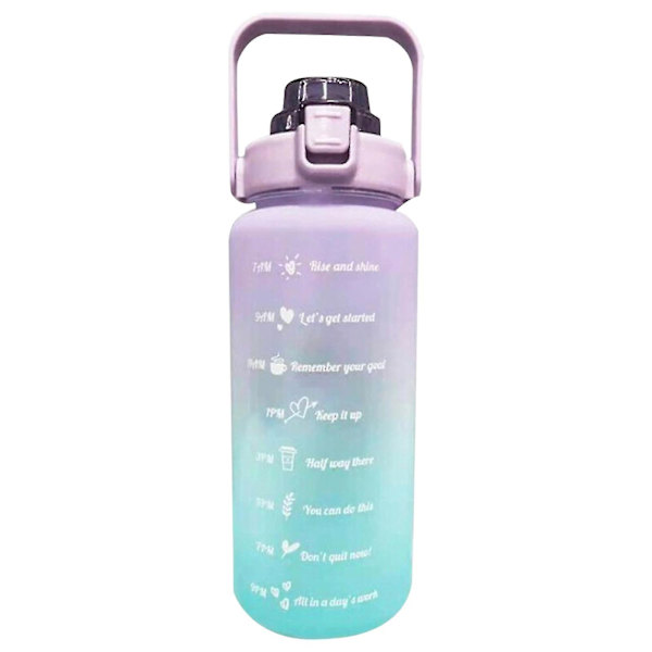 Utomhus vattenflaska Time Marker 2l Motiverande flaska presenter purple
