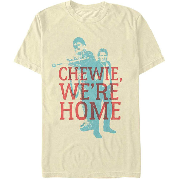 Chewie We're Home Star Wars The Force Awakens T-shirt XL