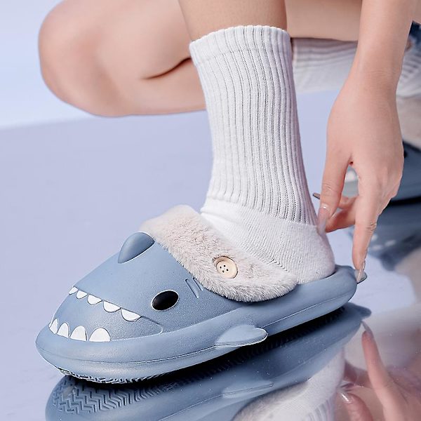Herr Damtofflor Memory Foam Komfort bomullsblandning Stängd tå House Skor 2K2356 Blue 40-41