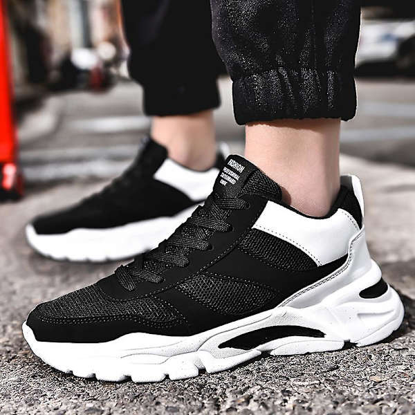 Herrsneakers Andas löparskor Mode Sportskor 3Aj026 BlackWhite 44