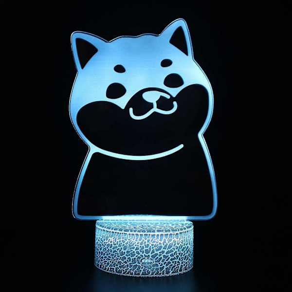 3D LED nattljus, 16 färger skrivbordsdekoration, USB Touch &amp; Fjärrkontroll nattlampa, bästa födelsedag C