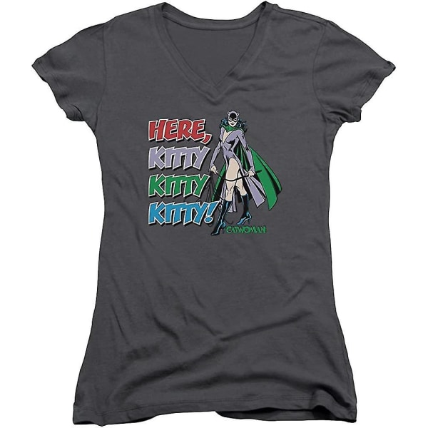 Sons Of Gotham Catwoman - Här Kitty Junior T-shirt med V-ringad X-Large