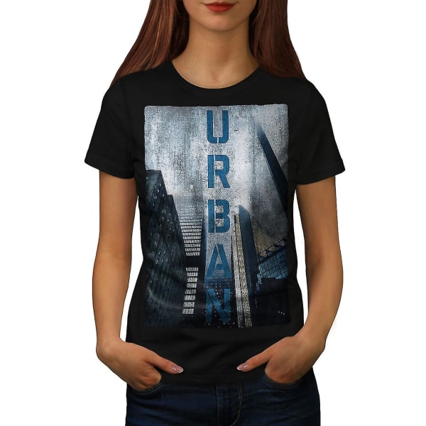 Livsmode Urban City Svart t-shirt för kvinnor 3XL