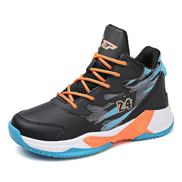 Basketskor för barn Mode Halkfria sneakers Sportskor som andas Yj008 BlackBlue 34
