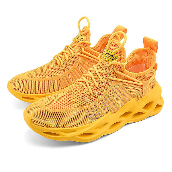 Herr Sport Athletic löparsneakers Walking Shoes 3Bg157 Yellow 42