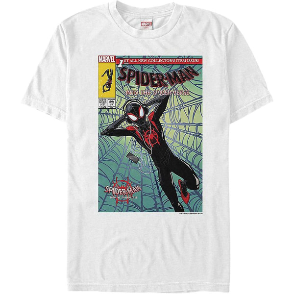 Cover Spider-Man Into The Spider-Verse T-shirt White L
